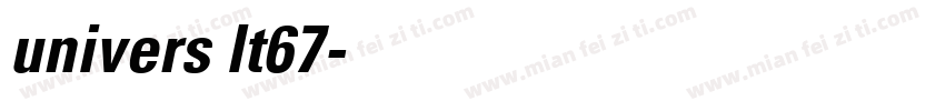 univers lt67字体转换